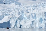 Majestic view of the scale of a glacier 