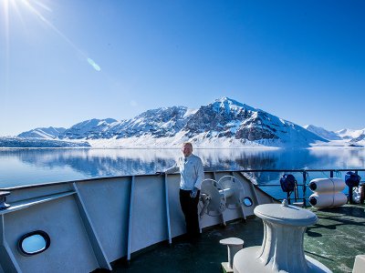 Jane Addey On Ship - Glacier © Jane Addey