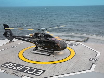Helicopter on Scenic Eclipse