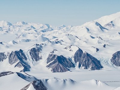 Antarctica scenery from above
