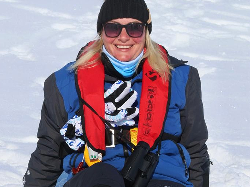 Kasey smiling in the Svalbard sun