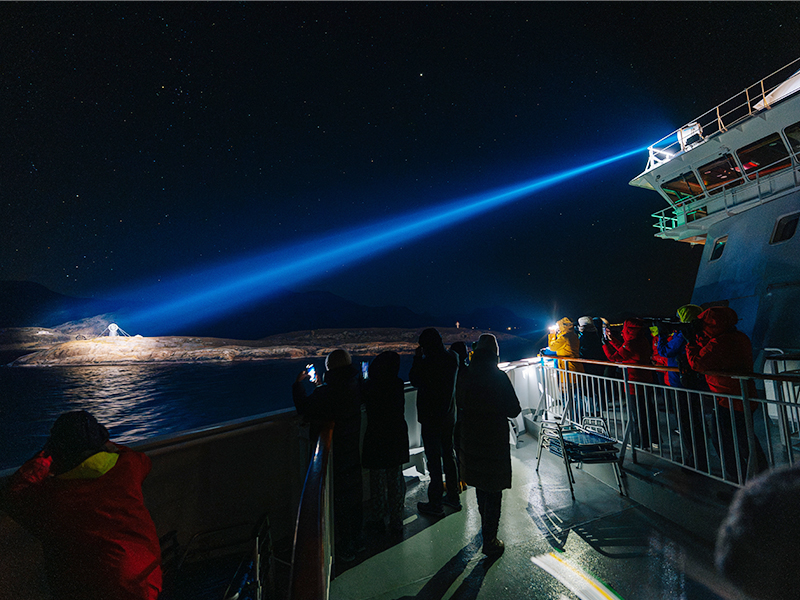 Land illuminated in Norway's Arctic Circle