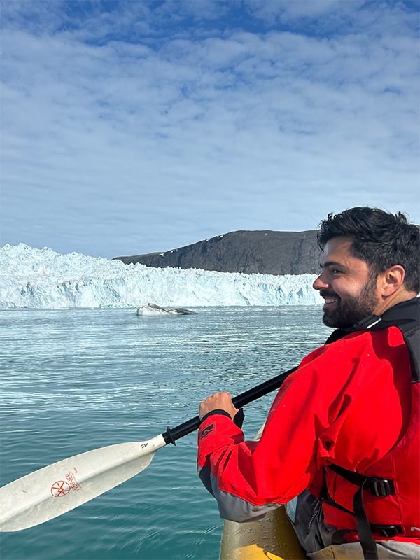 Felipe Kayaking in Eqip Sermia