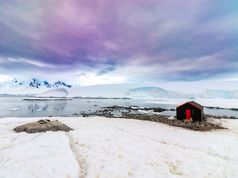 Colourful skies over Port Lockroy