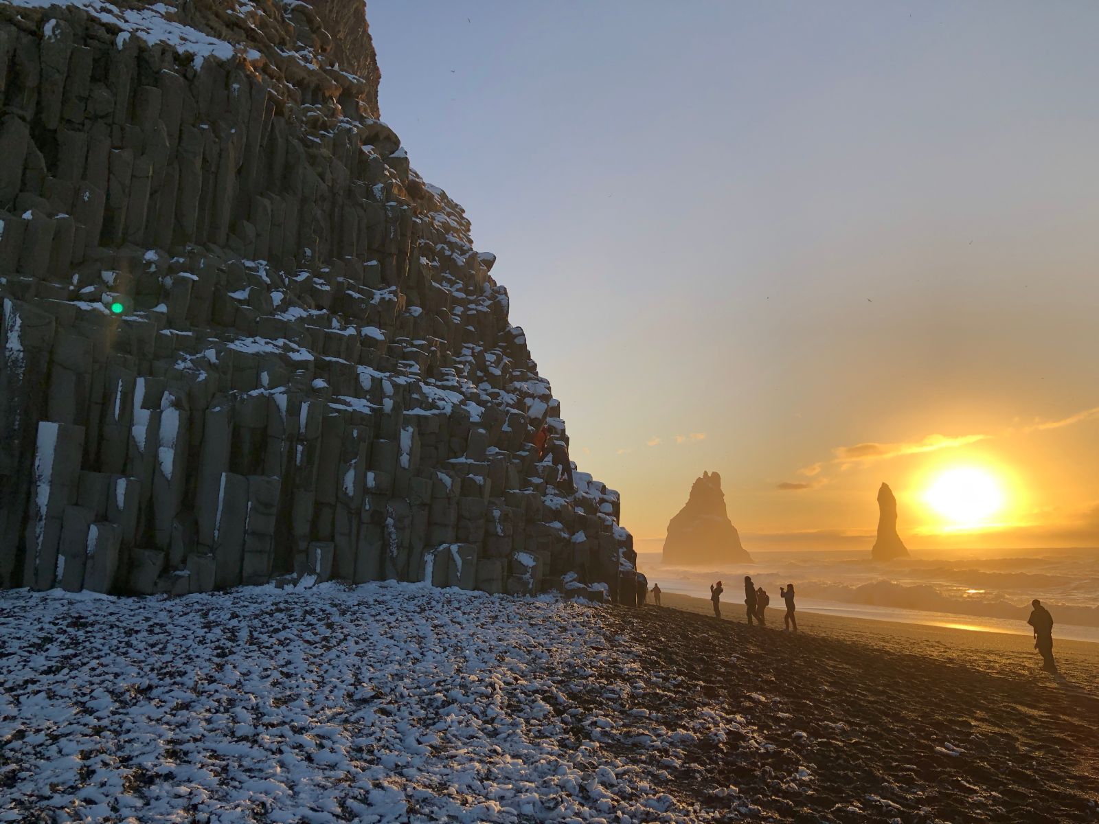 Reynisfjara black sand beach at sunrise - Vik, Iceland